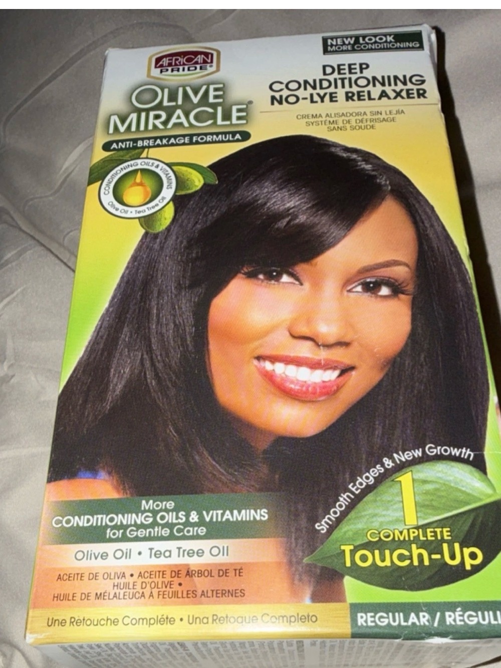 Olive Miracle Deep Conditioning No-Lye Relaxer - Green Packaging